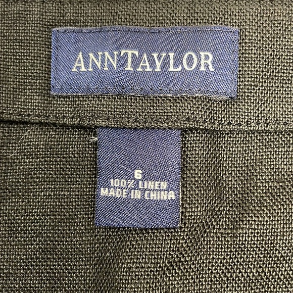 Ann Taylor 100% Linen Black Wrap Mini Skirt 6 - Picture 10 of 12